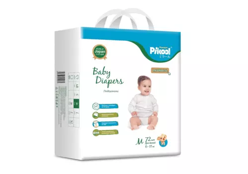 Подгузники детские Пикул Премиум M (6-11кг), 72 шт