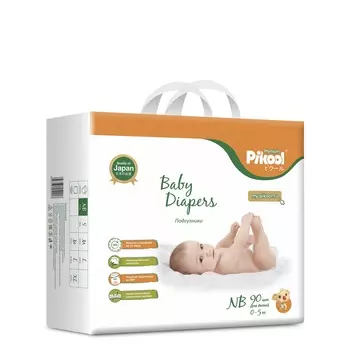 Подгузники детские Пикул Премиум NB (0-5кг), 90 шт