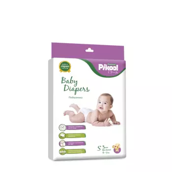 Подгузники детские Пикул Премиум S (4-9кг), 3 шт, прозрачный пакет