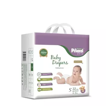 Подгузники детские Пикул Премиум S (4-9кг), 22 шт
