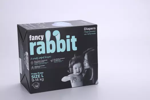 Подгузники Fancy Rabbit L (9-14кг), 32 шт