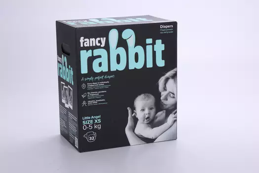 Подгузники Fancy Rabbit XS (0-5 кг), 32 шт