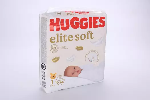 Подгузники Хаггис Элит Софт 1 (3-5 кг), 84 шт