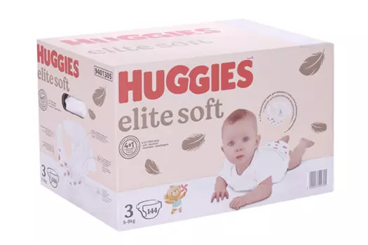 Подгузники Хаггис Элит Софт-3 (5-9 кг), 144 шт