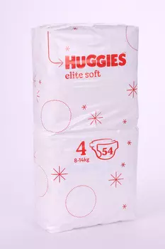 Подгузники Хаггис Элит Софт 4 (8-14кг), 108 шт