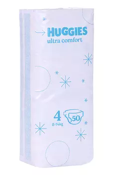 Подгузники Хаггис Ультра комфорт д/мальчиков 4 (8-14кг), 100 шт, Disney Box (50х2)