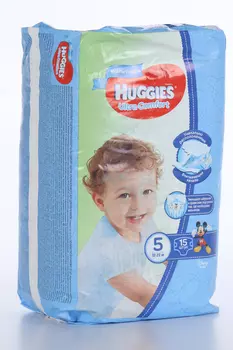 Подгузники Хаггис Ультра Комфорт д/мальчиков (12-22кг), 15 шт