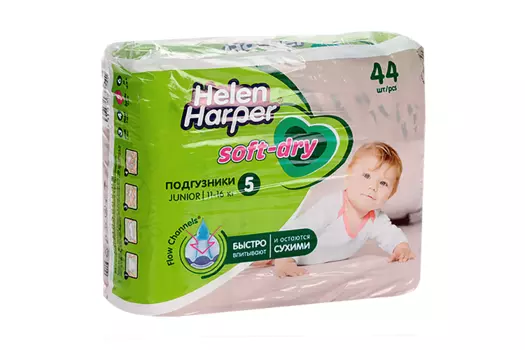 Подгузники Хелен Харпер Софт энд Драй юниор (11-16кг), 44 шт