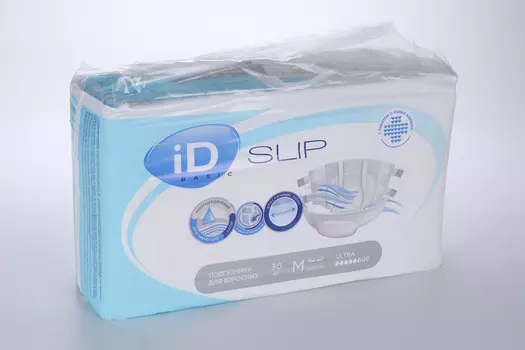 Подгузники ID slip basic д/взрослых ultra M, 30 шт
