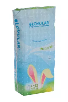Подгузники LOVULAR Солнечная серия L (8-15 кг), 42 шт