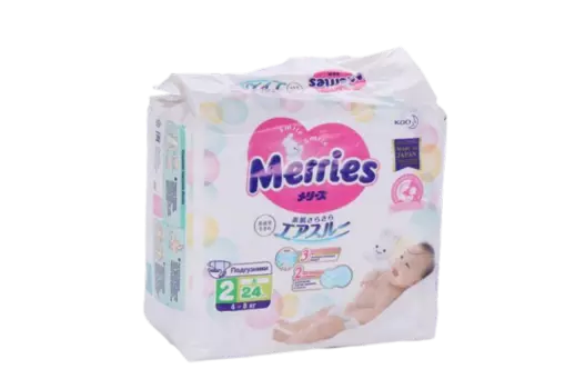 Подгузники Мэррис S (4-8кг), 24 шт