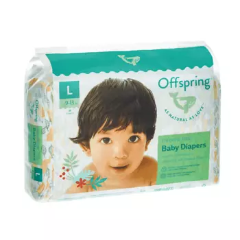 Подгузники Offspring L (9-13 кг), 36 шт, Лимоны