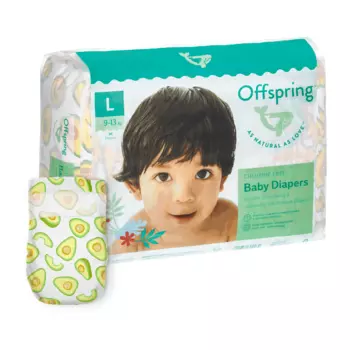 Подгузники Offspring L (9-13 кг), 36 шт, Авокадо