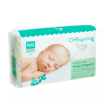Подгузники Offspring NB до 4 кг, 56 шт, Лимоны