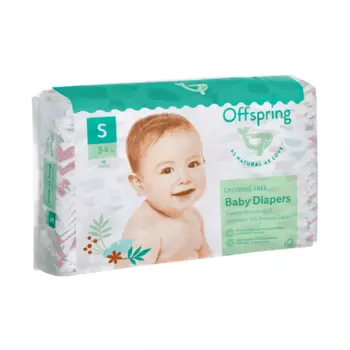 Подгузники Offspring S (3-6 кг), 48 шт, Арбузы