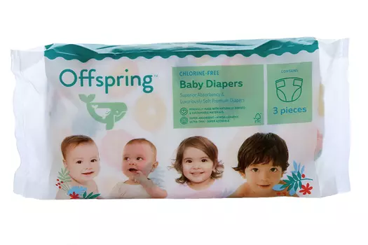 Подгузники Offspring Тревел пак L (9-13 кг), 3 шт, три расцветки
