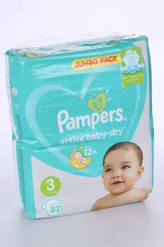Подгузники Памперс Актив Бэби Драй миди (6-10 кг), 82 шт