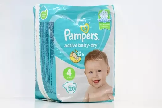 Подгузники Памперс Актив Бэби макси (9-14кг), 20 шт