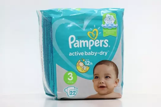 Подгузники Памперс Актив Бэби миди (6-10 кг), 22 шт