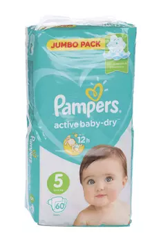 Подгузники Памперс Беби Драй Джамбо Пак (11-16кг), 60 шт