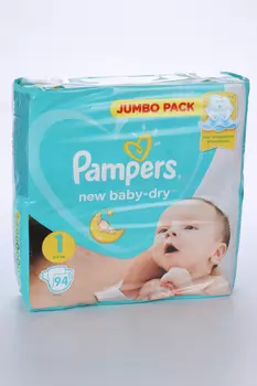 Подгузники Памперс Нью беби драй 1 (2-5кг), 94 шт
