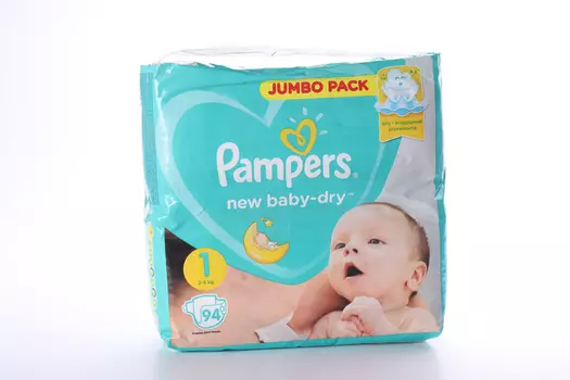 Подгузники Памперс Нью беби-драй Джамбо Пак (2-5кг), 94 шт