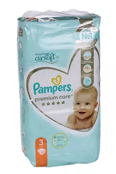 Подгузники Памперс Премиум Кеа миди (6-10 кг), 52 шт