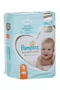 Подгузники Памперс Премиум Кеа миди (6-10 кг), 18 шт