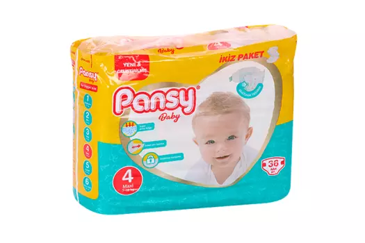 Подгузники Pansy baby twin Maxi (7-18 кг), 36 шт