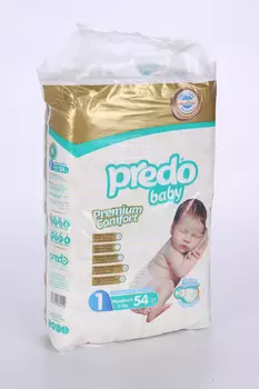 Подгузники PREDO Baby №1 (2-5кг), 54 шт