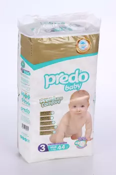 Подгузники PREDO Baby №3 (4-9кг), 44 шт