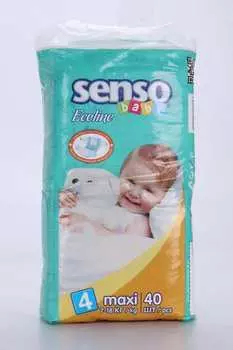 Подгузники Senso baby Ecoline Maxi крем-бальз (7-18кг), 40 шт