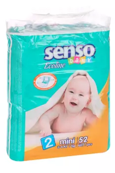 Подгузники Senso baby Ecoline Mini крем-бальз (3-6кг), 52 шт