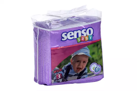 Подгузники Senso baby Midi крем-бальз (4-9кг), 22 шт