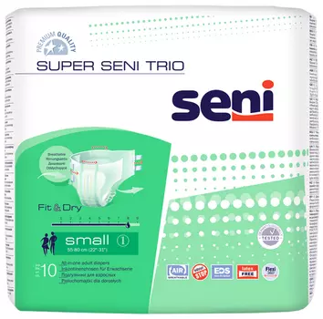 Подгузники Super SENI Трио Air д/взр до 60кг