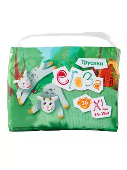 Подгузники-трусики детские Егоза, размер XL, 14-18 кг, 36 штуки