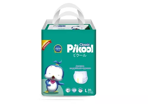 Подгузники-трусики детские Пикул Классик L (11-16кг), 20 шт