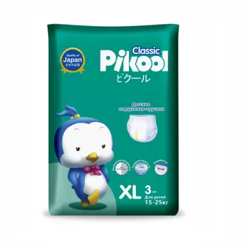 Подгузники-трусики детские Пикул Классик XL (15-25кг), 3 шт