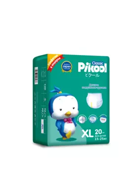 Подгузники-трусики детские Пикул Классик XL (15-25кг), 20 шт, + подарок салфетки Пикул Классик х10