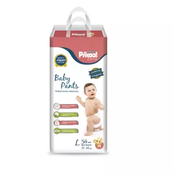 Подгузники-трусики детские Пикул Премиум L (11-16кг), 54 шт
