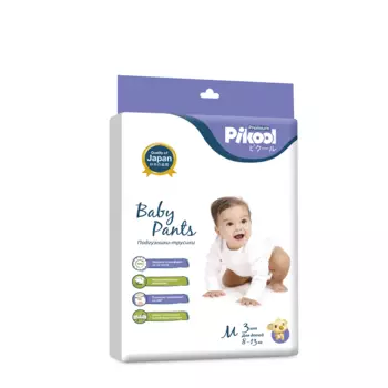 Подгузники-трусики детские Пикул Премиум M (8-13кг), 3 шт