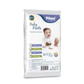 Подгузники-трусики детские Пикул Премиум M/L (9-18кг), 3 шт