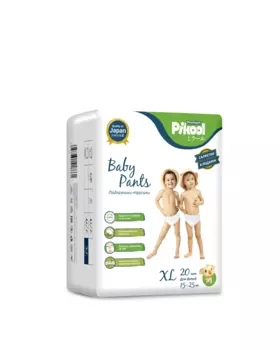 Подгузники-трусики детские Пикул Премиум XL (15-25кг), 20 шт, +подарок салфетки Пикул Премиум х10