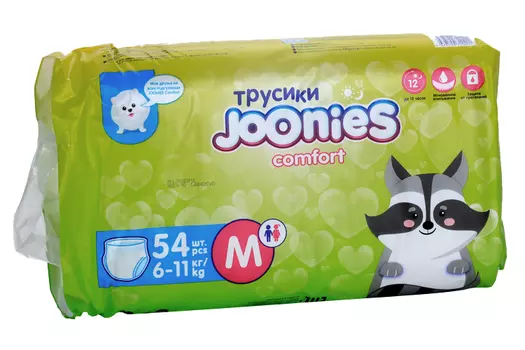 Подгузники-трусики Джунис комфорт M (6-11кг), 54 шт