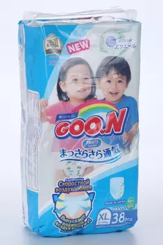 Подгузники-трусики Гун Унисекс XL (12-20 кг), 38 шт