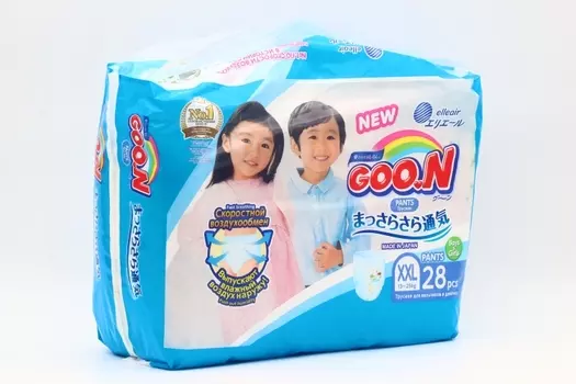 Подгузники-трусики Гун Унисекс XXL (13-25 кг), 28 шт