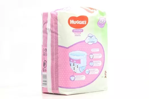 Подгузники-трусики Хаггис д/дев 4 (9-14кг), 17 шт
