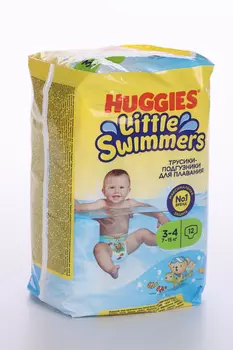 Подгузники-трусики Хаггис д/плавания 3-4 (7-15кг), 12 шт