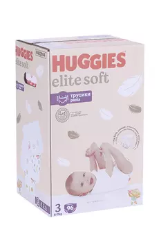 Подгузники-трусики Хаггис Элит Софт 3 (6-11 кг), 96 шт, Box