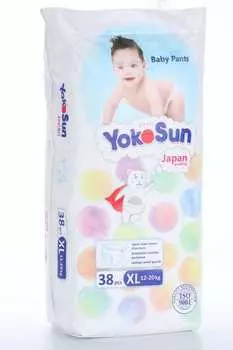 Подгузники-трусики ЙокоСан XL (12-20 кг), 38 шт